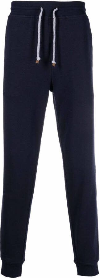 Brunello Cucinelli Trainingsbroek met toelopende pijpen Blauw