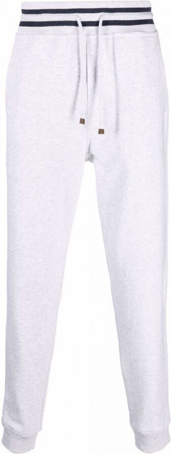 Brunello Cucinelli Trainingsbroek met toelopende pijpen Grijs