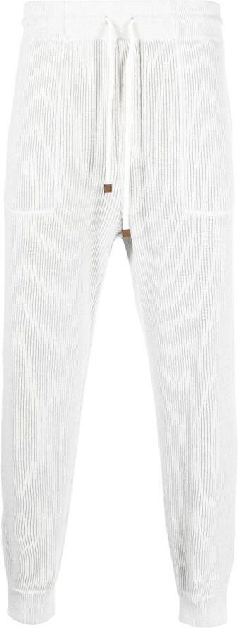 Brunello Cucinelli Trainingsbroek met trekkoordtaille Grijs