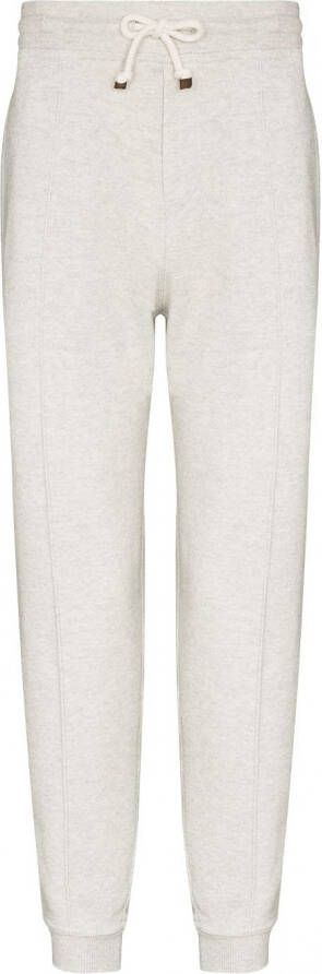 Brunello Cucinelli Trainingsbroek met trekkoordtaille Wit