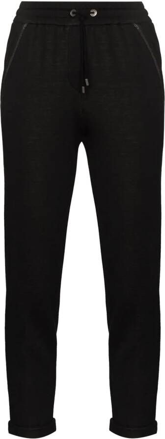 Brunello Cucinelli Trainingsbroek met trekkoordtaille Zwart