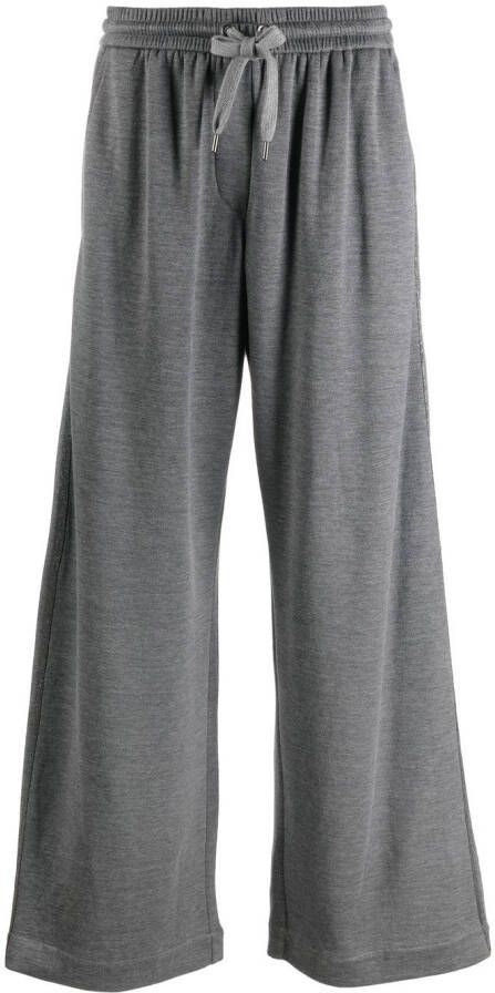 Brunello Cucinelli Trainingsbroek met wijde pijpen Grijs