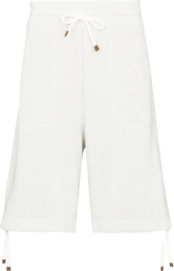 Brunello Cucinelli Trainingsshorts met trekkoord Grijs