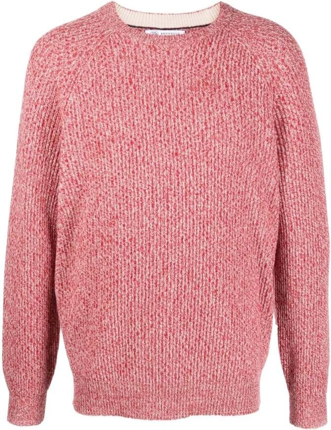 Brunello Cucinelli Trui met geribbelde afwerking Rood