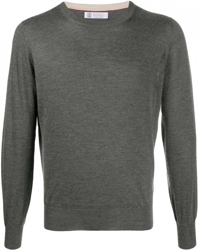 Brunello Cucinelli Trui met ronde hals Grijs