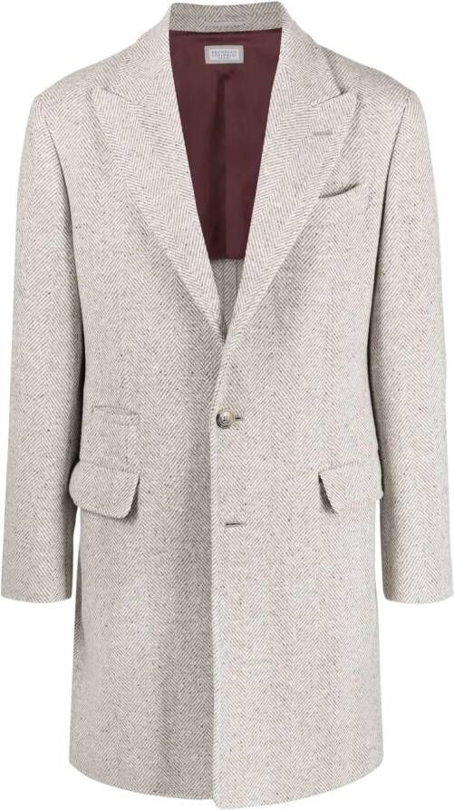 Brunello Cucinelli Tweed jas Beige