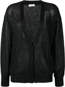 Brunello Cucinelli Vest met pailletten Zwart