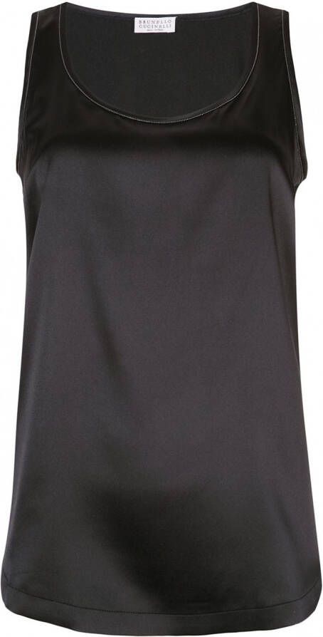 Brunello Cucinelli Vest met ronde hals Zwart
