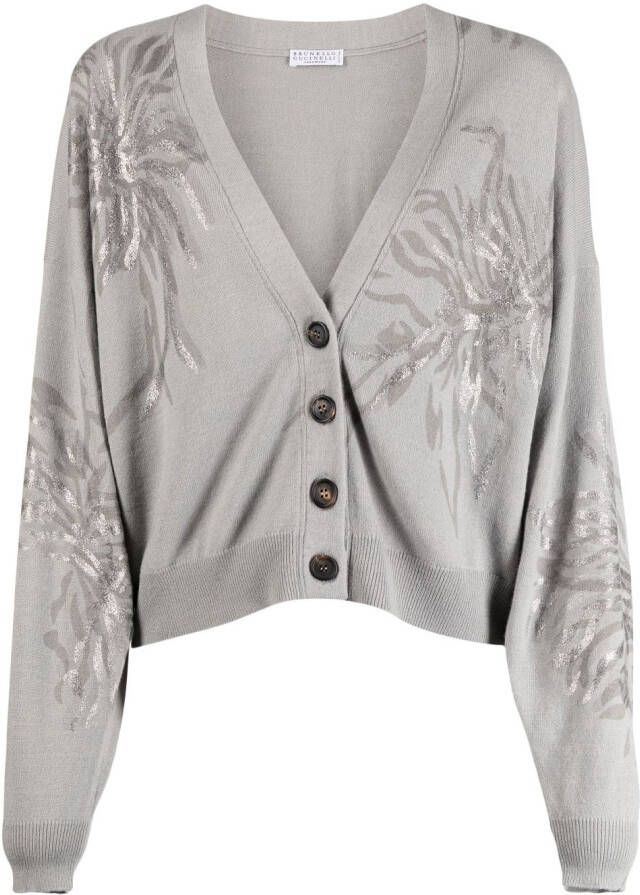 Brunello Cucinelli Vest met V-hals Grijs