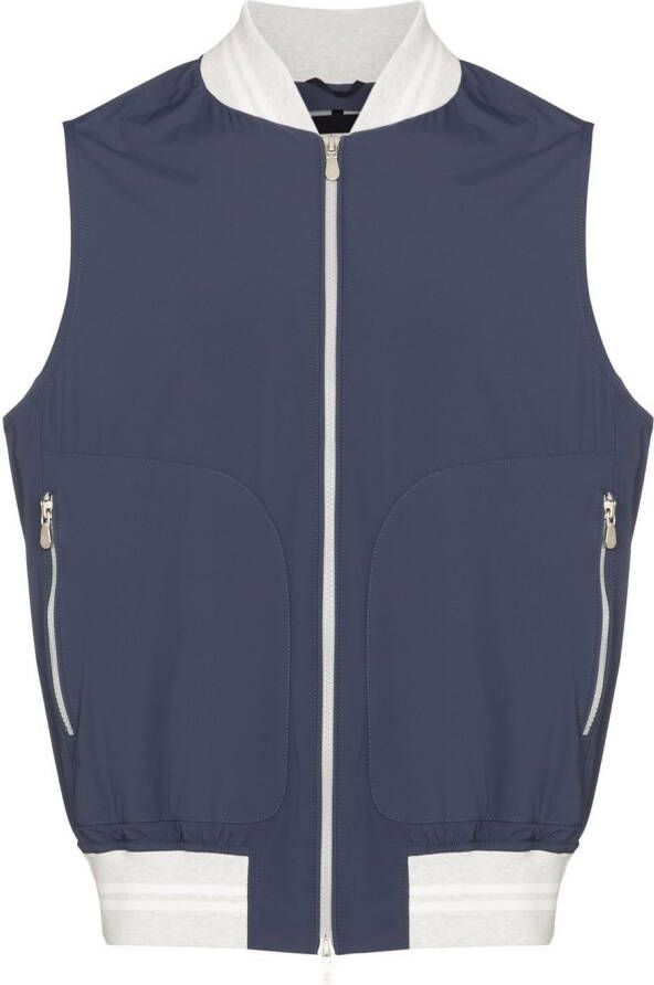 Brunello Cucinelli Waterbestendig gilet Blauw