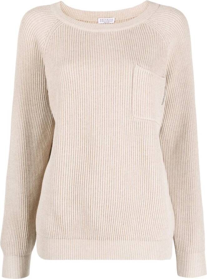 Brunello Cucinelli Wollen trui Beige