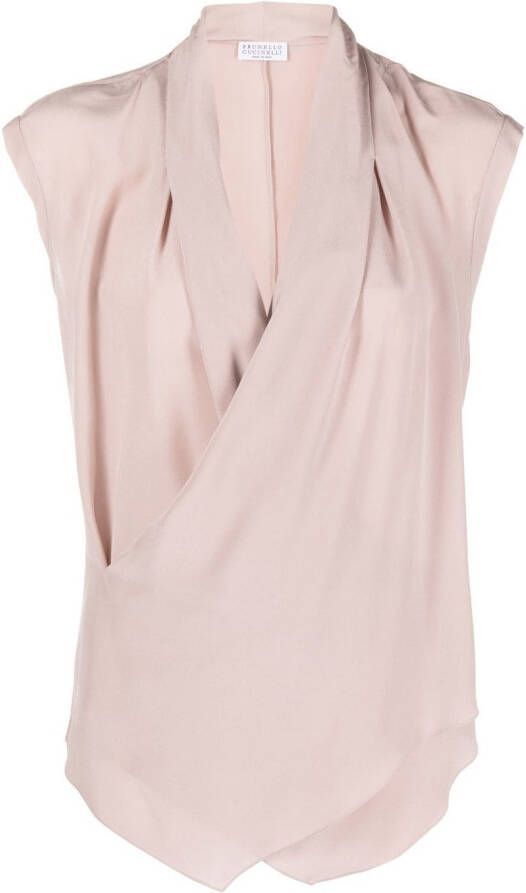 Brunello Cucinelli Zijden blouse Roze