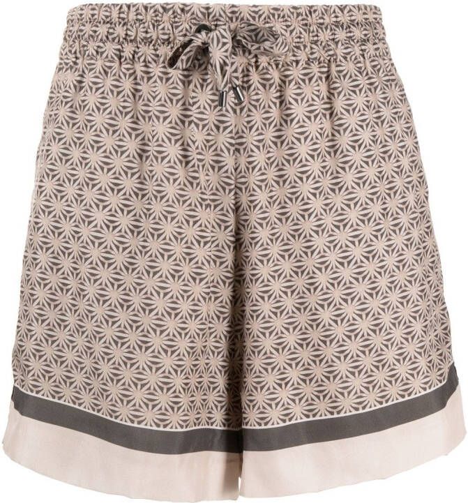 Brunello Cucinelli Zijden shorts Beige