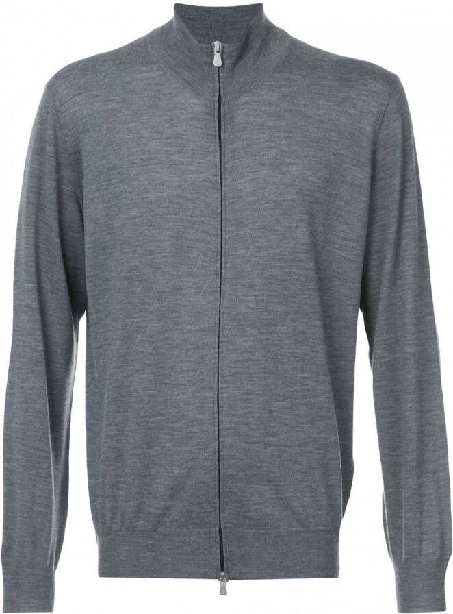 Brunello Cucinelli zipped cardigan Grijs