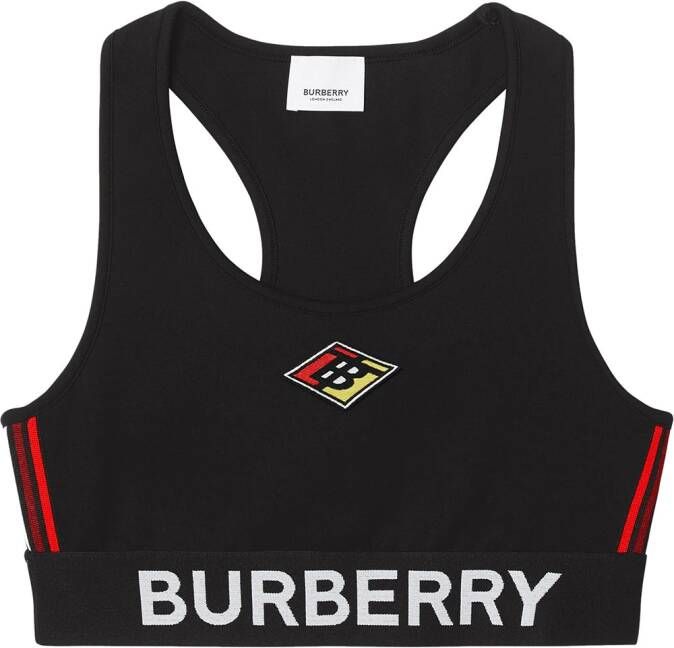 Burberry Bh met logo Zwart