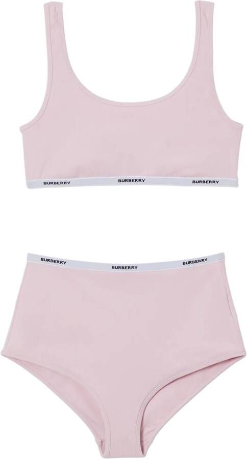 Burberry Bikini met logoband Roze
