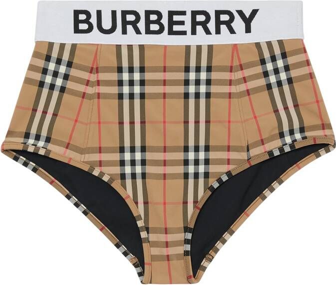 Burberry Bikinislip met logo Beige