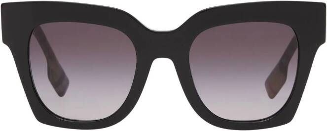 Burberry Eyewear Bio-acetate zonnebril met vierkant montuur Zwart