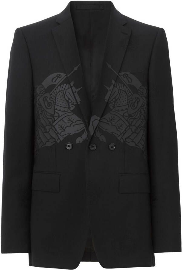Burberry Blazer met print Zwart