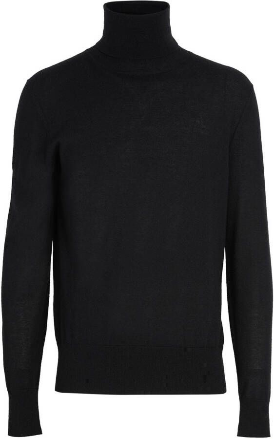 Burberry Cashmere Silk Roll-neck Sweater Zwart