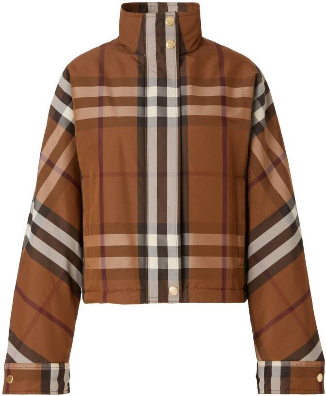 Burberry Jack met trechterhals Bruin