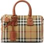 Burberry Check Mini Bowling tas Bruin - Thumbnail 1