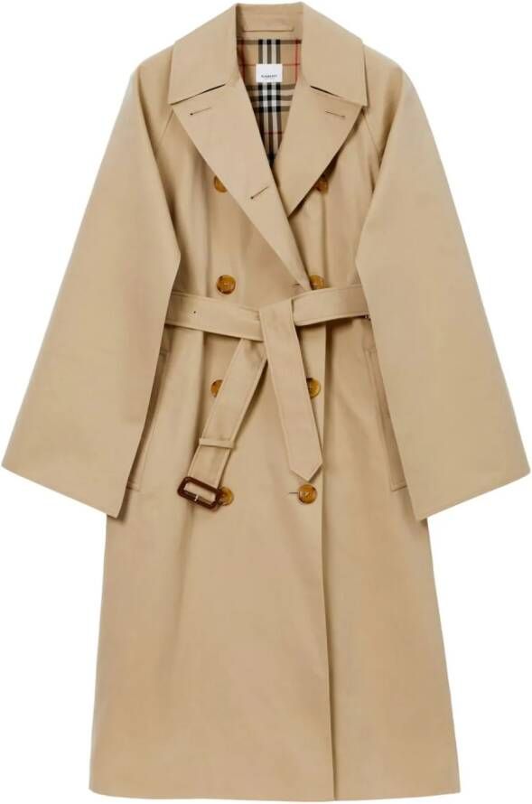 Burberry Geruite trenchcoat Beige