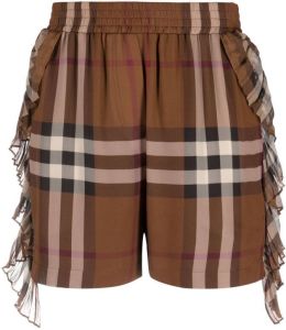 Burberry Geruite shorts Bruin