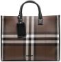Burberry Geruite shopper Bruin - Thumbnail 1