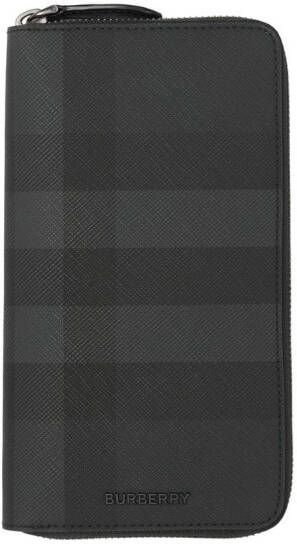 Burberry Geruite portemonnee Grijs