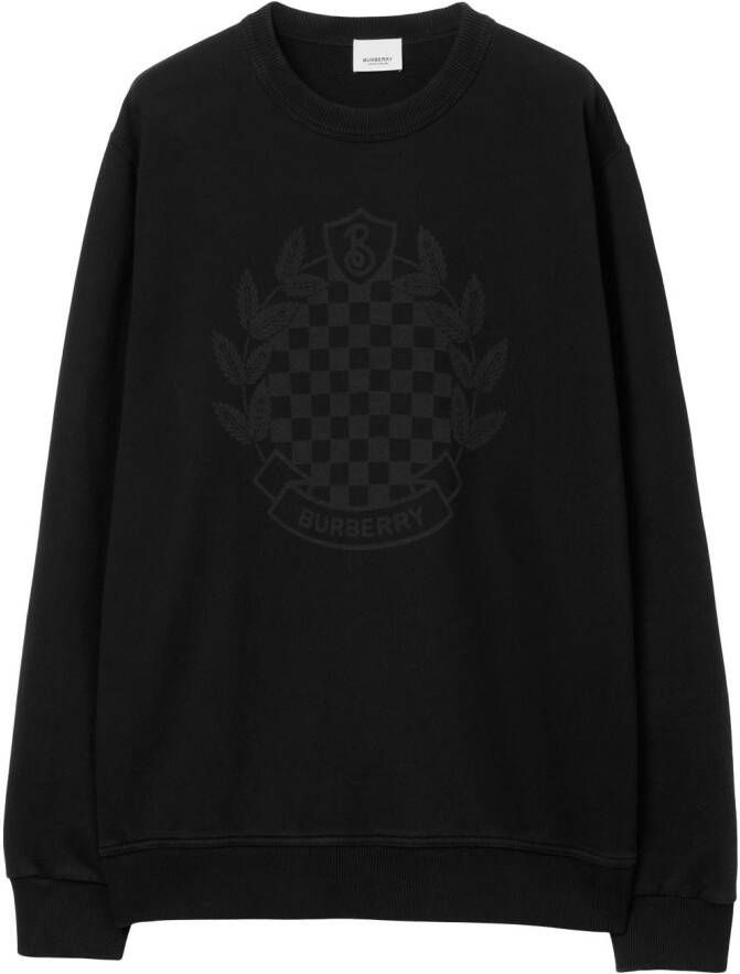 Burberry Geruite sweater Zwart