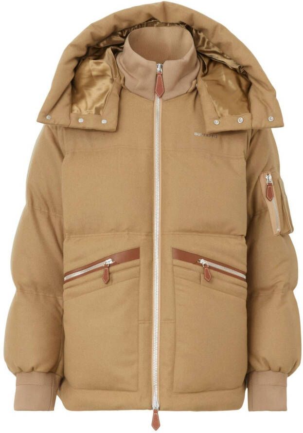 Burberry cotton gabardine puffer jacket Bruin