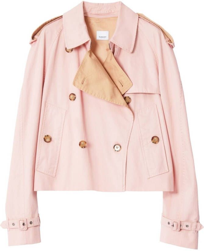 Burberry Cropped trenchcoat Roze