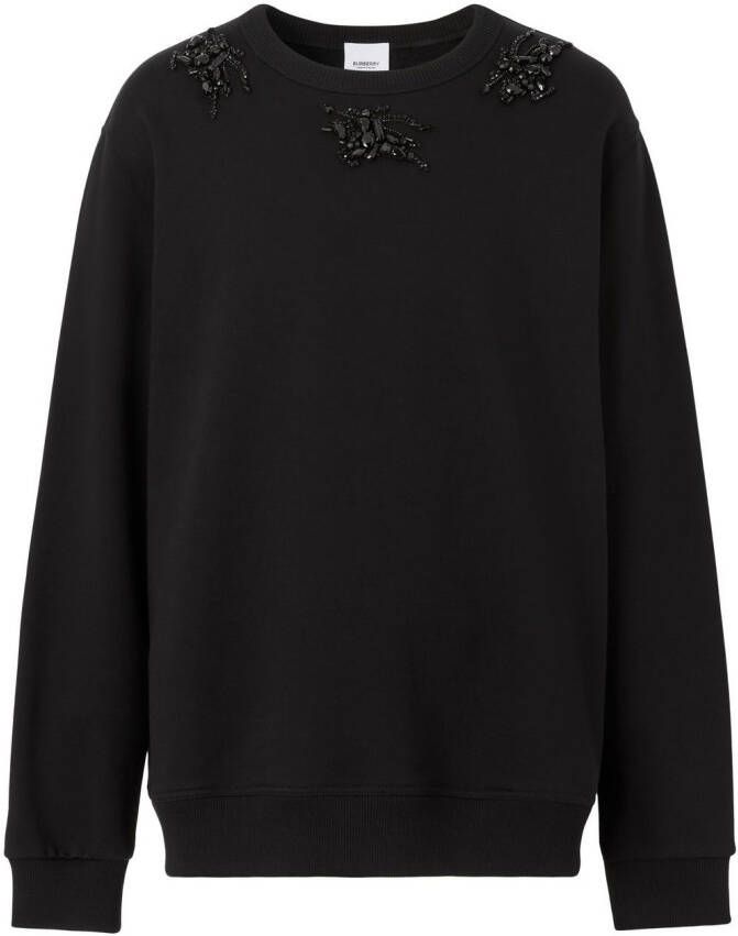 Burberry Sweater met kristallen Zwart