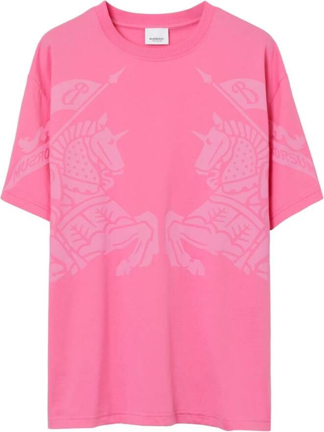 Burberry T-shirt met print Roze