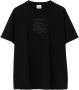 Burberry T-shirt met geborduurd monogram Zwart - Thumbnail 1