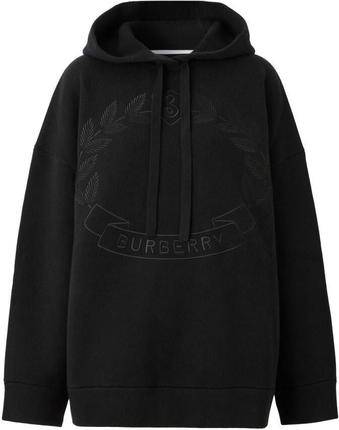Burberry Oversized hoodie Zwart