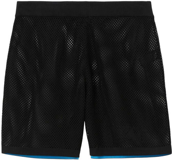 Burberry Shorts met mesh Zwart