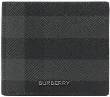 Burberry Exaggerated Check portemonnee Zwart
