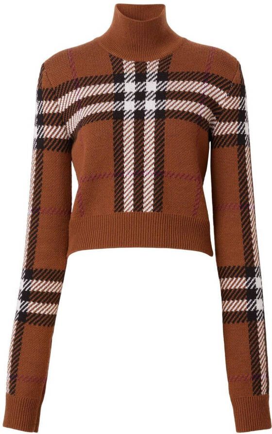 Burberry Cropped trui Bruin