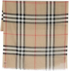 Burberry Exaggerated Check printed scarf Beige
