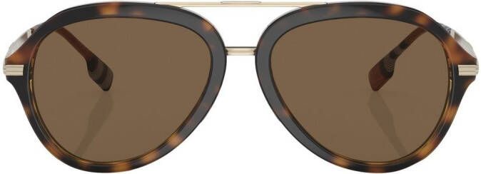 Burberry Eyewear Jude zonnebril met piloten montuur Bruin