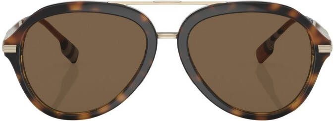 Burberry Eyewear Jude zonnebril met piloten montuur Bruin