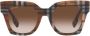 Burberry Eyewear Kitty zonnebril met geruit montuur Bruin - Thumbnail 1