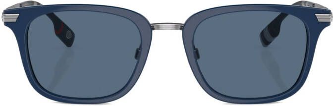 Burberry Eyewear Peter zonnebril met vierkant montuur Blauw