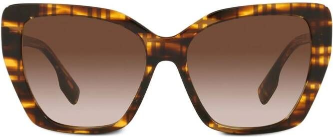Burberry Eyewear Tasmin zonnebril met schildpadschild design Bruin