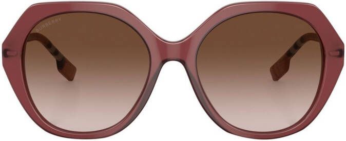 Burberry Eyewear Zonnebril met geometrisch montuur Rood