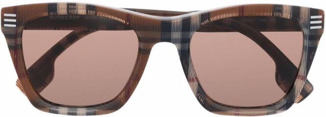 Burberry Eyewear Zonnebril met vierkant montuur Bruin
