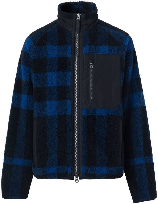 Burberry Geruit jack Blauw