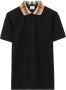 Burberry Geruit poloshirt Zwart - Thumbnail 1
